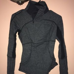 Gray Lulu Lemon workout pullover